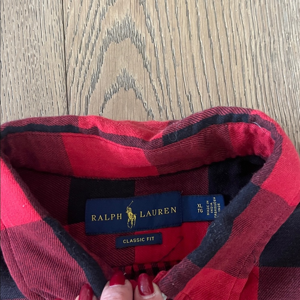 Ralph Lauren Red and Black Checkered Shirt - Picture 3 of 4
